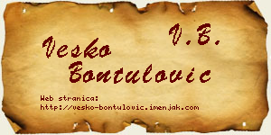 Vesko Bontulović vizit kartica